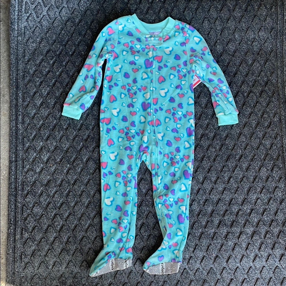 Kids Colorful Heart Print One Piece